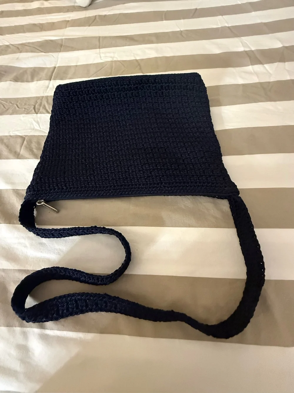 SAK Women's Black Crochet Shoulder or Cross body Bag -
